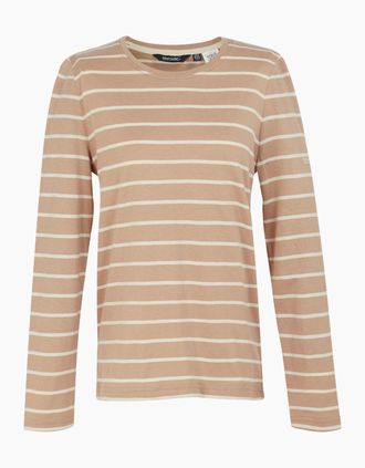 Regatta Womens Regatta Womens/Ladies Federica II Stripe Long-Sleeved T-Shirt - Tan - Size: 12