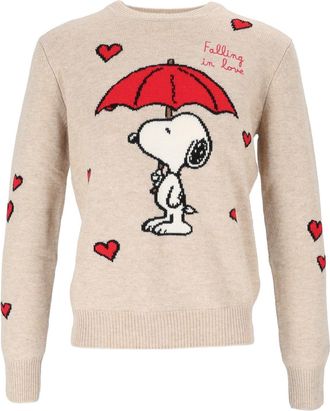 MC2 Saint Barth New Queen Snoopy Falling Love Embroidered Sweater