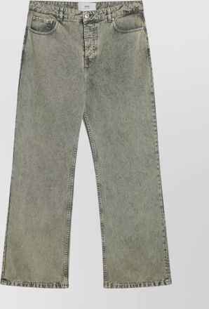 Ami faded wash straight leg jeans with belt loops