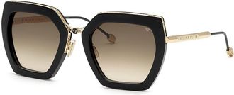 Philipp Plein SPP097S 0700 Womens Sunglasses Black Size 53