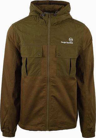 Sergio Tacchini Mens SERGIO TACCHINI CALISTI HOODED JACKET DARK OLIVE - Green - Size: 38