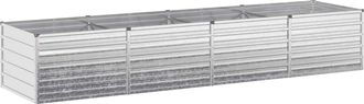 vidaXL Cama De Jard&iacute;n Elevada Plateado 320 X 80 X 55 Cm Galvanizado Vidaxl