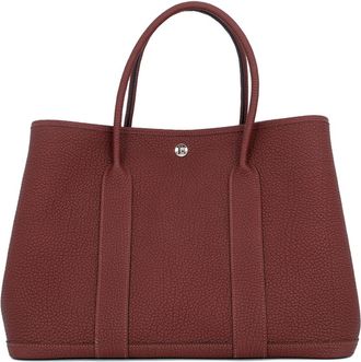 Herm&egrave;s Rouge H Negonda Leather Handbag Tote Bag (Pre-Owned)