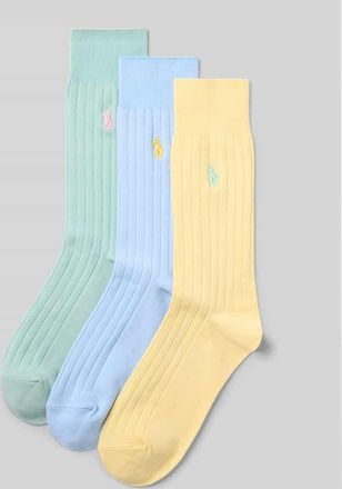 Ralph Lauren Socken aus Baumwoll-Mix im 3er-Pack in GELB, Gr&ouml;&szlig;e 43-46