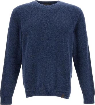 Zanone Giro Ronde Hals Breiwerk - Heren - Ronde hals truien - Blauw - M - Wol - Truien & Vesten