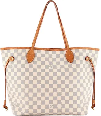 Louis Vuitton White Damier Neverfull Nm Mm (Authentic Pre-Loved)