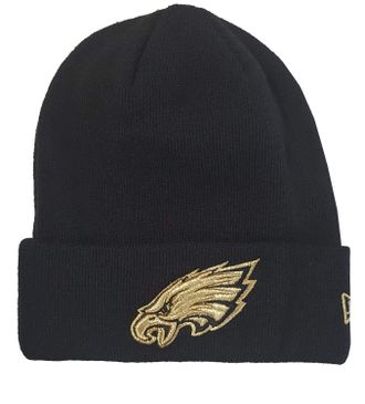New Era Philadelphia Eagles Beanie NFL Essential Metallic Logo Black - One-Size