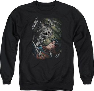 Gildan Superman Epic Battle Adult Crewneck Sweatshirt