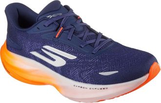 Skechers Performance GO RUN Ride 12 Textile Mens Navy/Orange Trainers - Size UK 11
