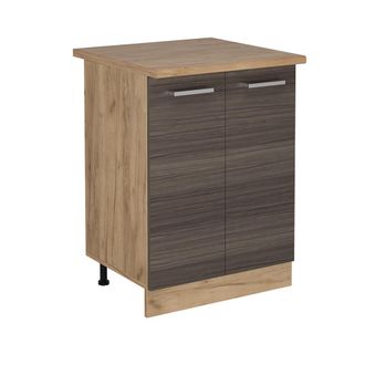 Vicco Mueble Bajo De Cocina R-line, Gris Noble, 60 Cm, Et Roble