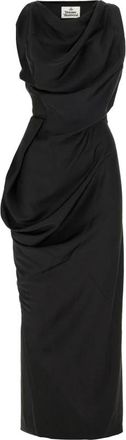 Vivienne Westwood Long Fond Dress - Dames - Maxi kleedjes - Zwart - XS - Polyester - Kleedjes
