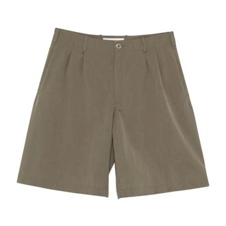 Our Legacy Casual Shorts, male, Green, Size: W46 Ponte Shorts Dry Leaf Balance Woolcoat