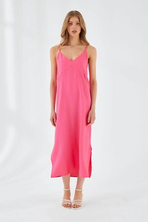 Mixray V-hals Split Midi-jurk
