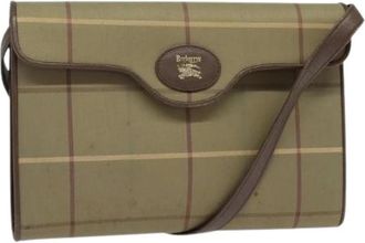 Burberry Pre-owned Cross Body Bags, female, Beige, Size: ONE SIZE Pre-owned Canvas Shoulder Bag
