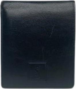 Saint Laurent Pre-owned Leren Portemonnee - Dames - Vintage Accessoires - Zwart - ONE Size - Leer - Vintage
