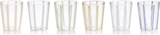 IVV soul set de 6 vasos de borosilicato con l&iacute;neas de colores cl-33