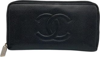 Chanel Leather Long Wallet (Bi-Fold) (Pre-Owned)
