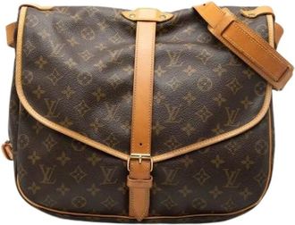 Louis Vuitton Pre-owned Cross Body Bags, female, Brown, Size: ONE SIZE Pre-owned Saumur 35