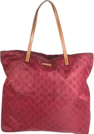 Gucci Pre-owned Vintage Tote Bag - Dames - Vintage Shopper - Rood - ONE Size - Leer - Vintage