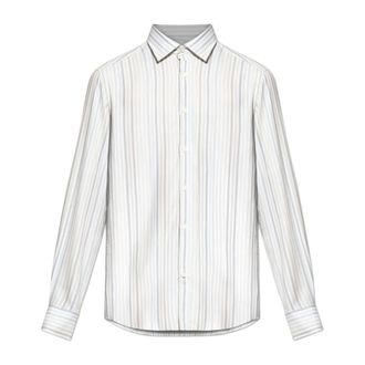 Paul & Shark Overhemden, Heren, Beige, M, Katoen, Shirt met streepmotief