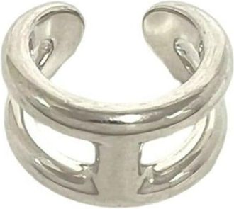 Herm&egrave;s Silver Silver 925 Band Ring (Pre-Owned)