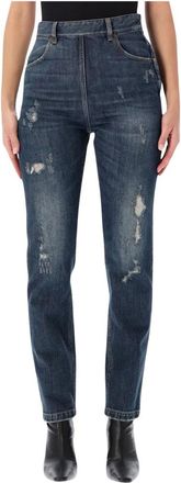 Maison Margiela Slim Denim Broken - - Jeans - Donna - Blu - W27