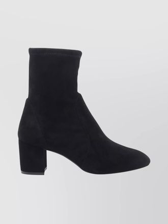 Stuart Weitzman suede effect ankle length block heel boots