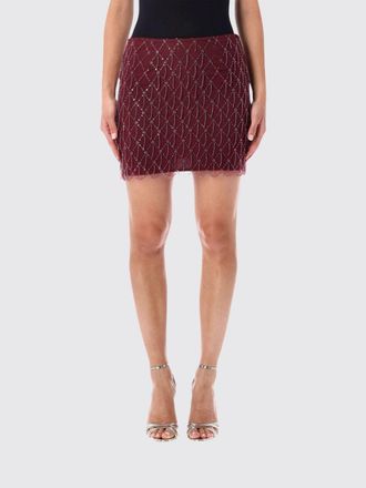Rotate Beaded Embroidered Stretch-Tech Pencil Mini Skirt