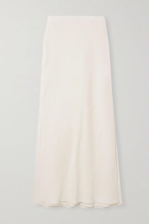 Brunello Cucinelli Gonna Maxi In Crêpe - Bianco