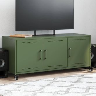 Berkfield Home TV Cabinet Olive Green 100.5x39x43.5 cm Steel