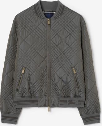 Burberry Micro Check-stitch Rakewood Bomber Jacket