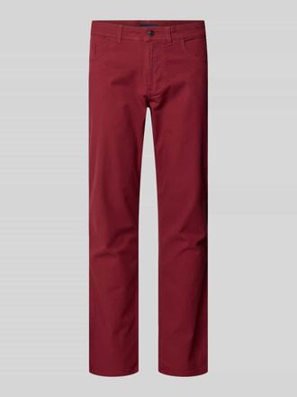 Christian Berg Slim Fit Jeans im 5-Pocket-Design in Bordeaux, Gr&ouml;&szlig;e 31/32