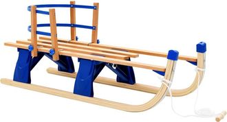 vidaXL Trineo Plegable Vidaxl Con Respaldo, De Madera, 119 Cm