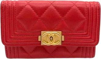 Chanel Pre-owned Leather home-office - Dames - Vintage Accessoires - Rood - ONE Size - Leer - Vintage