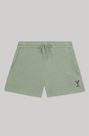 Dalix Womens Martini Midweight Washed Fleece Shorts in Sage at Nordstrom, Size Xx-Large