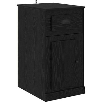 vidaXL Side Cabinet Black Oak 40 x 50 x 75 cm Engineered Wood vidaXL