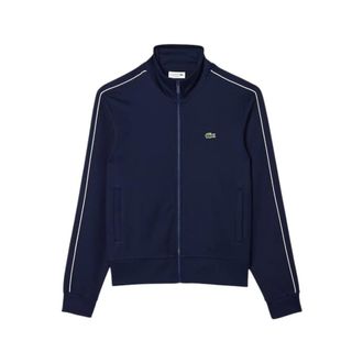 Lacoste Navy Rits Voorkant Trainingsjack - Heren - Vesten met rits - Blauw - 3XL - Katoen - Hoodies & sweatvesten