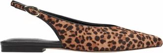 Marc Fisher Womens Gabraly Calf Hair Slingback Flats In Beige
