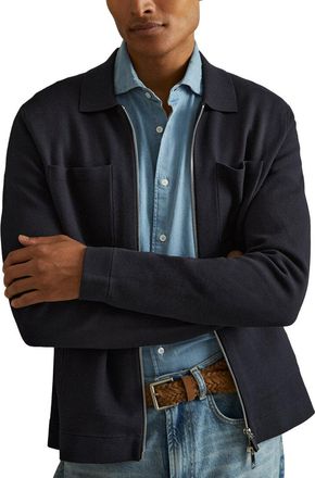 Reiss Rivers Zippered Wool Top