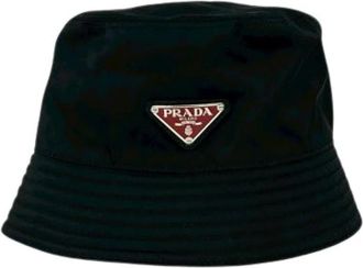 Prada Pre-owned Accessories, female, Black, Size: ONE SIZE Pre-owned Vintage Bucket Hat