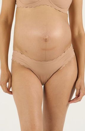 Cache Coeur Skin Low Waist Maternity Tanga in Latte at Nordstrom, Size X-Large