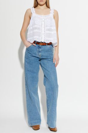 LoveShackFancy Top Sully, Womens, White