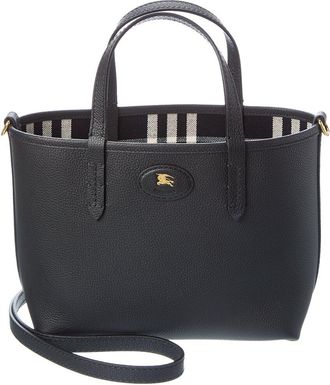 Burberry Bloomsbury Reversible Check Canvas & Leather Tote