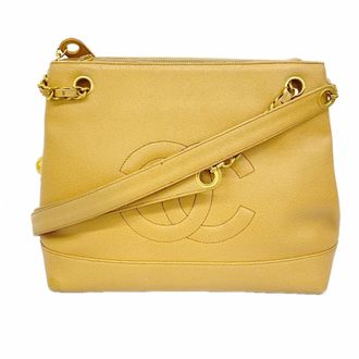 Chanel Beige Grained Calfskin Tote Bag (Pre-Owned)