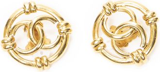 Chanel CC Round Clip On Earrings oorbellen