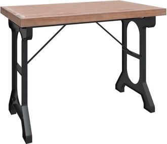 vidaXL Vidaxl - Dining Table 110x65x82 cm Solid Wood Fir and Iron
