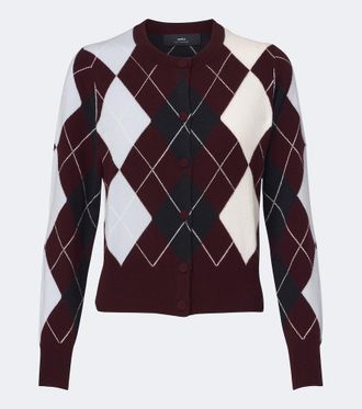 arch4 Claridges argyle cashmere cardigan