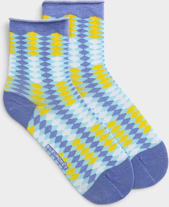 Bleufor&ecirc;t Womens Colourful diamond ankle socks