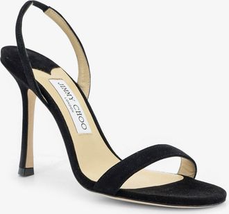 Jimmy Choo London Womens Sandals Jenn 100 Suede Black