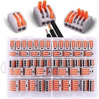 OEM 60 Conectores El&eacute;ctricos Con Palanca De Accionamiento, 30 Abrazaderas De 2 V&iacute;as, 20 Abrazaderas De 3 V&iacute;as, 10 Abrazaderas De 5 V&iacute;as, Conector De Cable